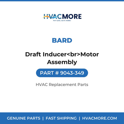 Bard Draft Inducer<br>Motor Assembly 9043-349