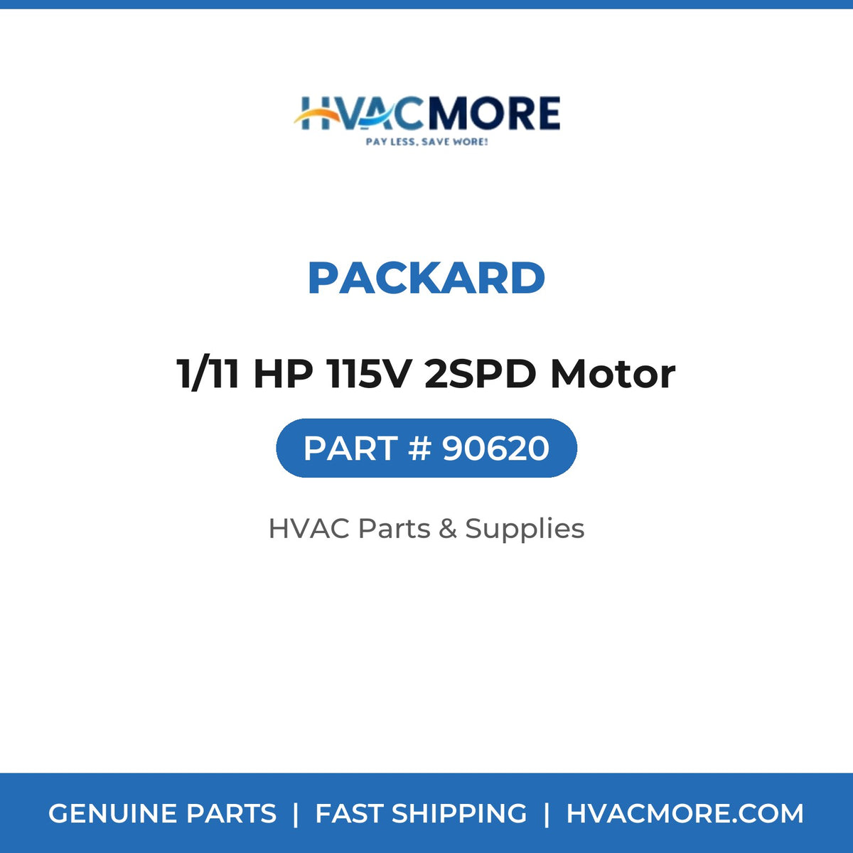 Packard 1/11 HP 115V 2SPD Motor 90620