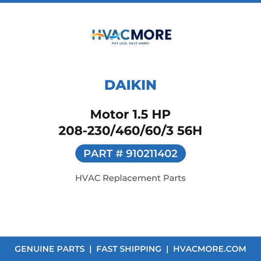 Daikin Motor 1.5 HP 208-230/460/60/3 56H 910211402