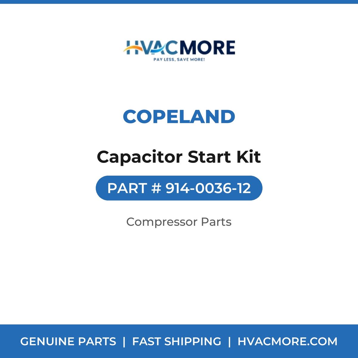 Copeland Capacitor Start Kit 914-0036-12