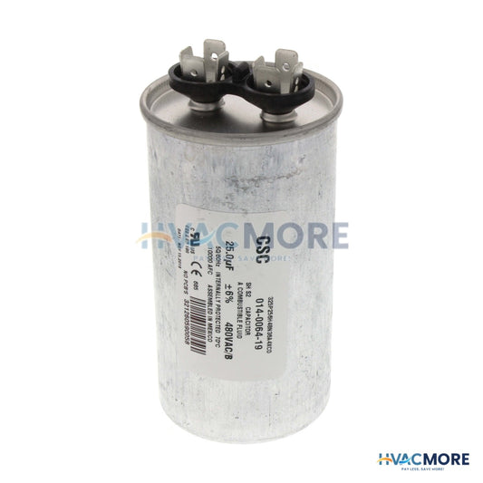 Copeland 25 MFD Round Run Capacitor W/ Bracket (480V) 914-0037-23