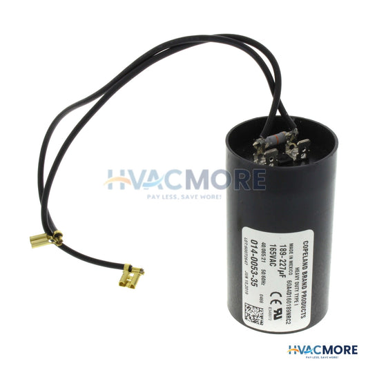 Copeland 189-227 MFD Round Run Capacitor (165V) 914-0053-04