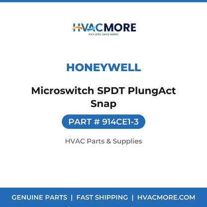 Honeywell Microswitch SPDT PlungAct Snap 914CE1-3