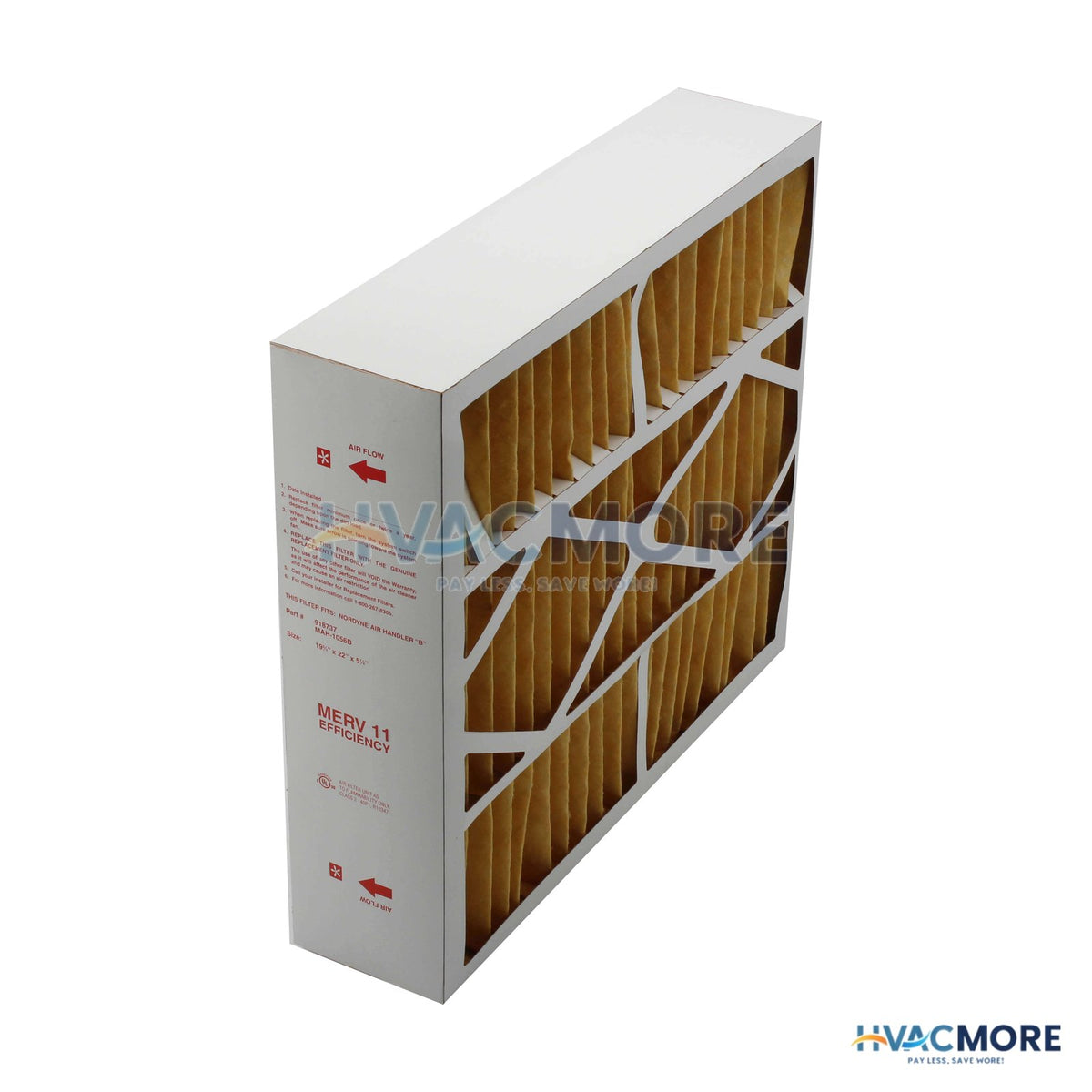 Nordyne MERV 11 HEPA Filter 20" x 22" x 5" 918737
