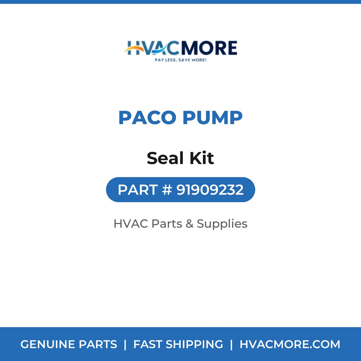 PACO Pump Seal Kit 91909232