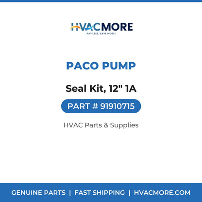 PACO Pump Seal Kit, 12" 1A 91910715
