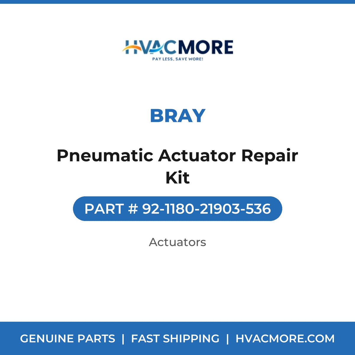 Bray Pneumatic Actuator Repair Kit 92-1180-21903-536