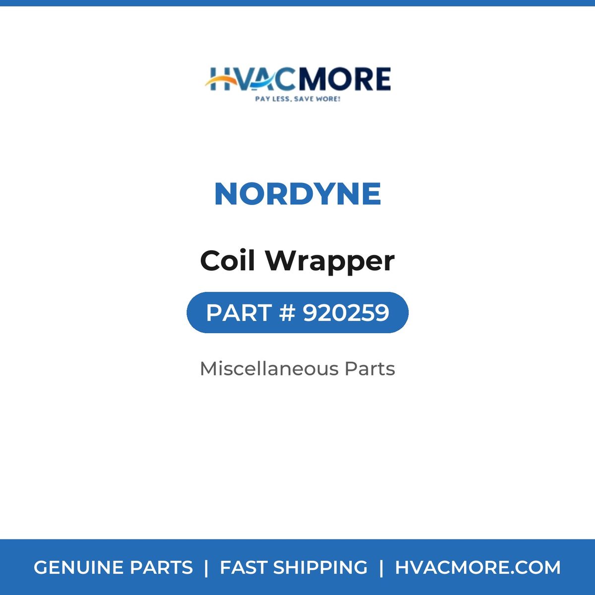 Nordyne Coil Wrapper 920259