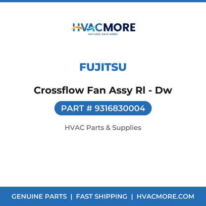 Fujitsu Crossflow Fan Assy Rl - Dw 9316830004