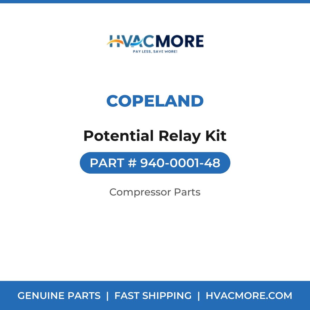 Copeland Potential Relay Kit 940-0001-48