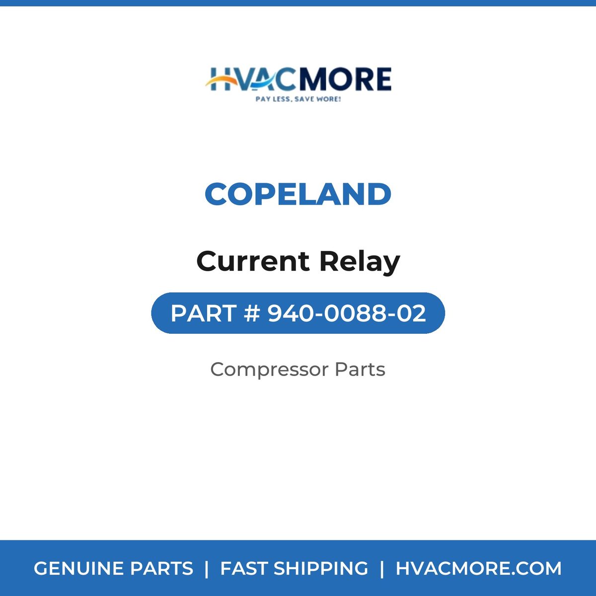 Copeland Current Relay 940-0088-02
