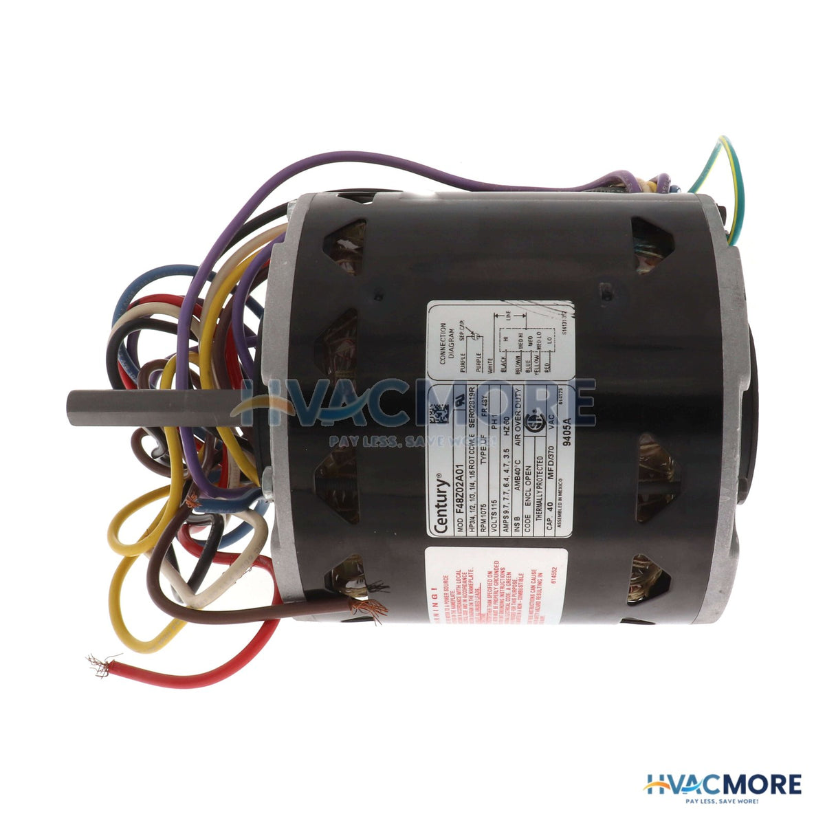 Century 5-5/8" Lennox OEM Motor (115V, 1075 RPM, 5 Speed) 9405A