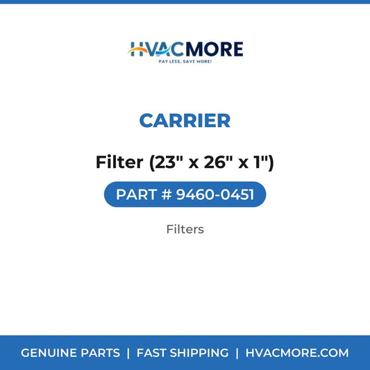 Carrier Filter (23" x 26" x 1") 9460-0451