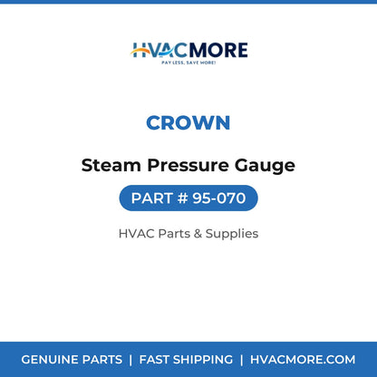 Crown Steam Pressure Gauge 95-070