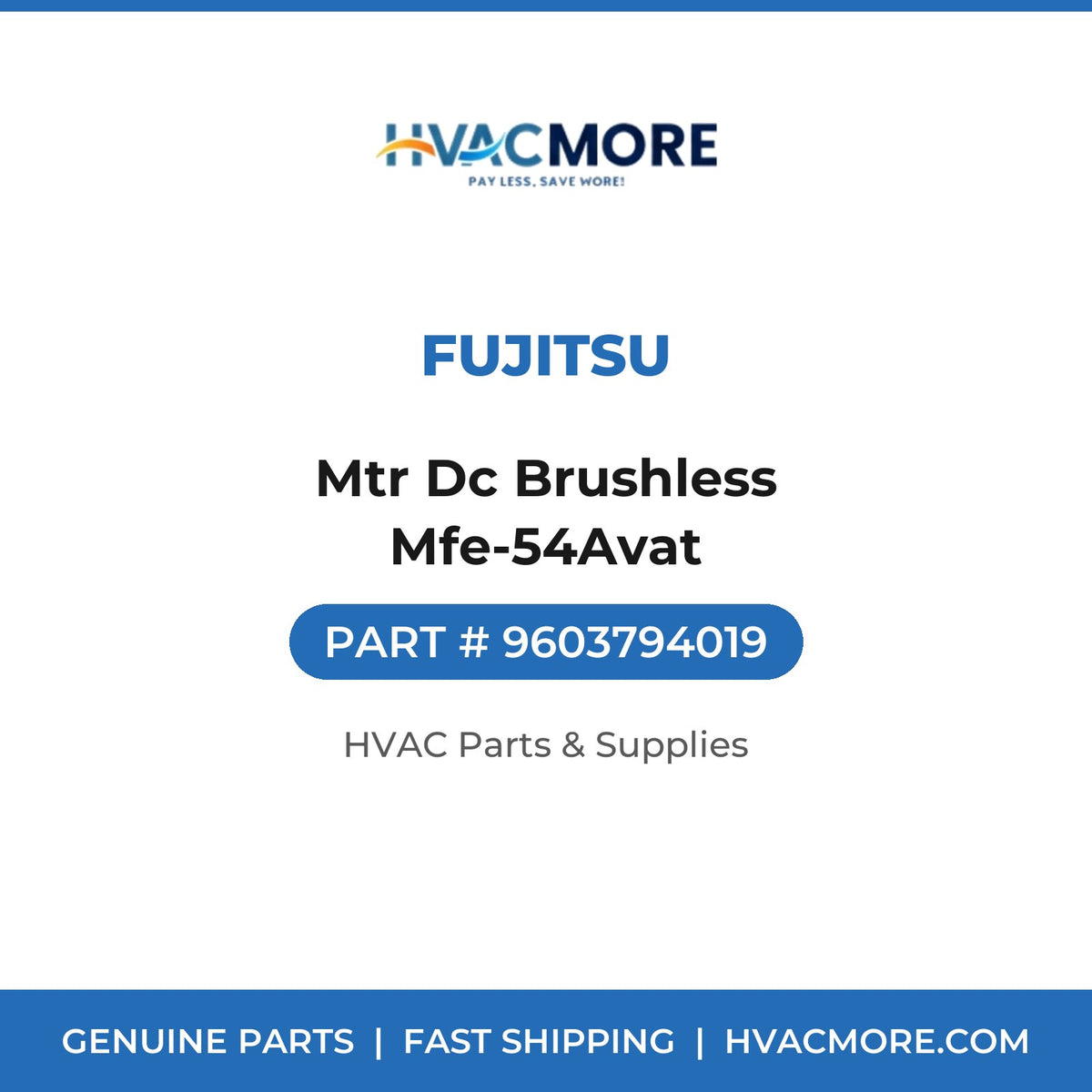 Fujitsu Mtr Dc Brushless Mfe-54Avat 9603794019