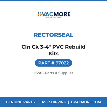 Rectorseal Cln Ck 3-4" PVC Rebuild Kits 97022