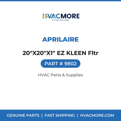 Aprilaire 20"X20"X1" EZ KLEEN Fltr 9802