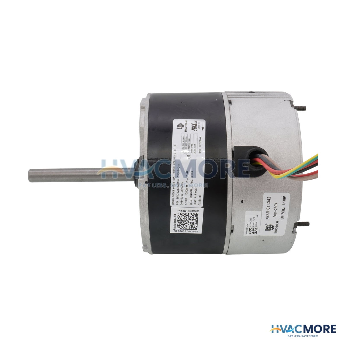 Lennox 103687-01 1/3 HP Variable Speed ECM Condenser Fan Motor, 1 Phase (208/230V) 98W65