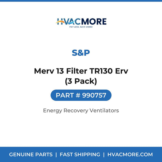 S&P Merv 13 Filter TR130 Erv (3 Pack) 990757