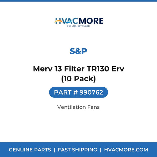 S&P Merv 13 Filter TR130 Erv (10 Pack) 990762