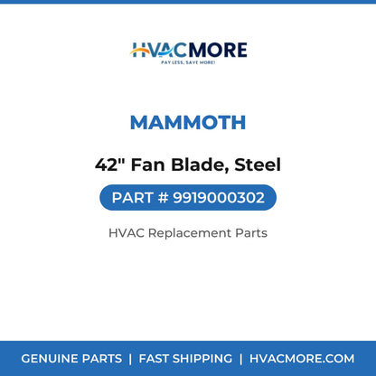 Mammoth 42" Fan Blade, Steel 9919000302