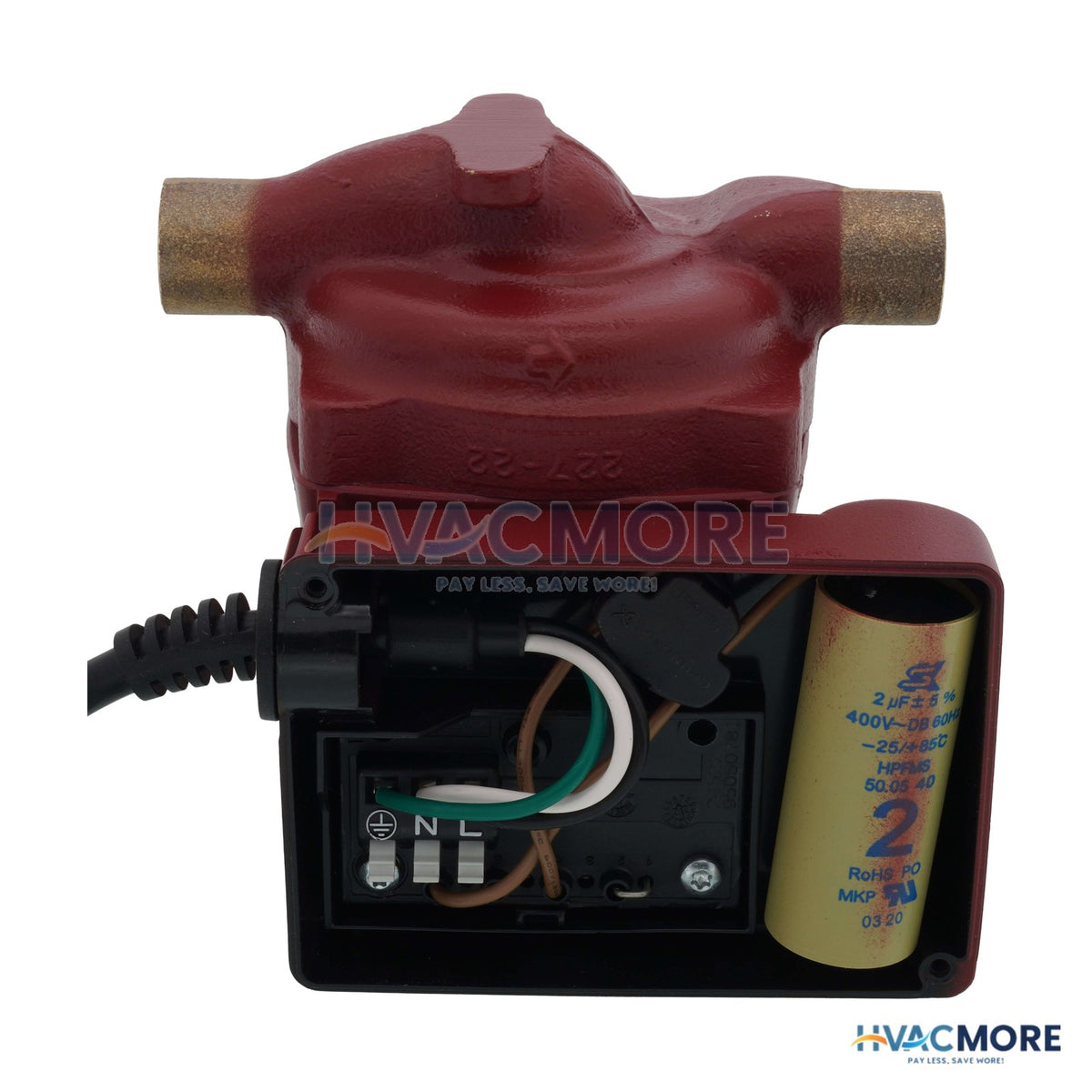 Grundfos 1/2" Sweat UP15-10B5/TLC 1-SPEED Bronze Circulator Pump, 115V, 1/25 HP 99452454