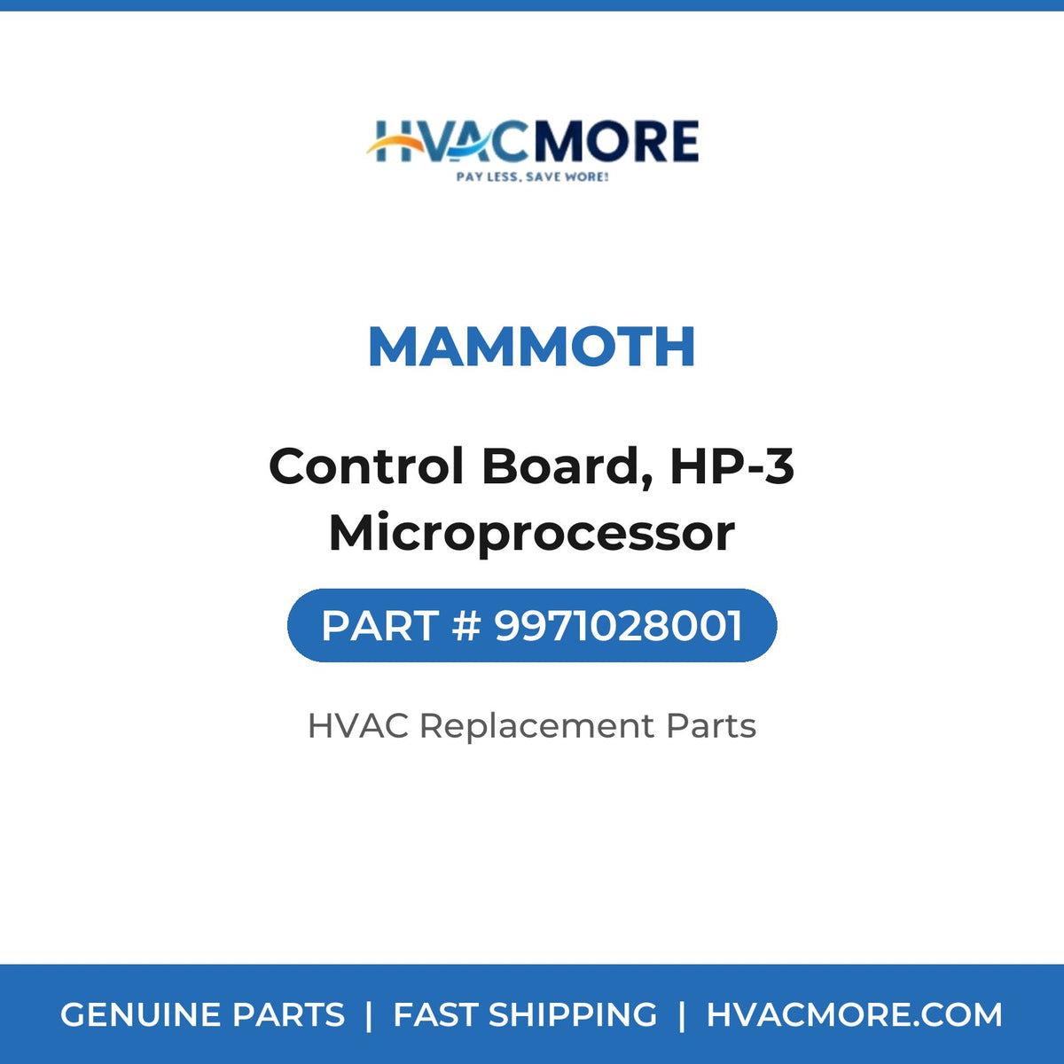 Mammoth Control Board, HP-3 Microprocessor 9971028001