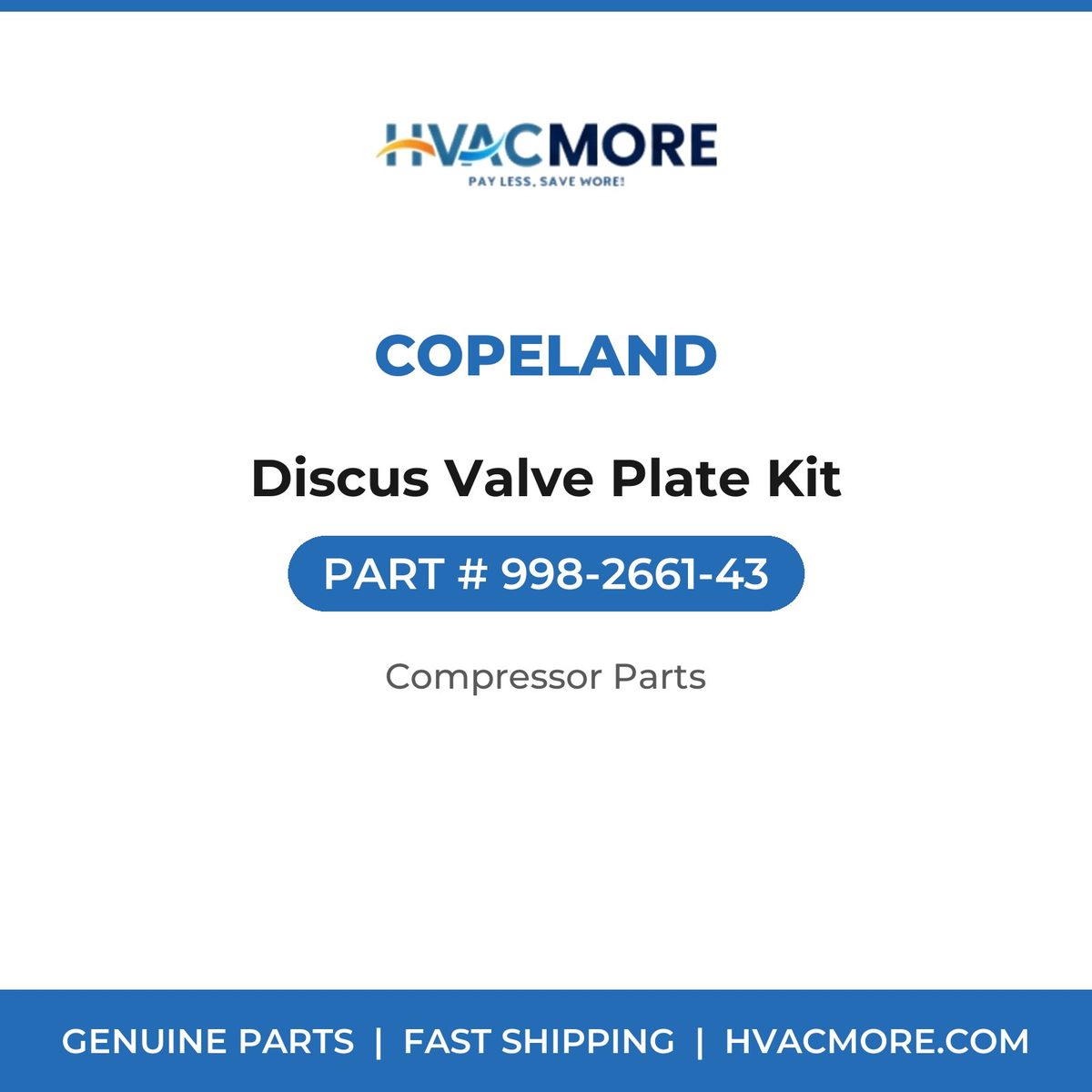 Copeland Discus Valve Plate Kit 998-2661-43