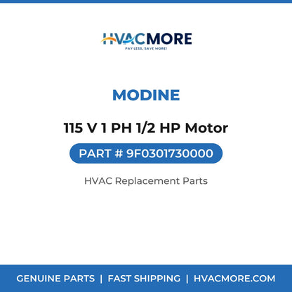 Modine 115 V 1 PH 1/2 HP Motor 9F0301730000
