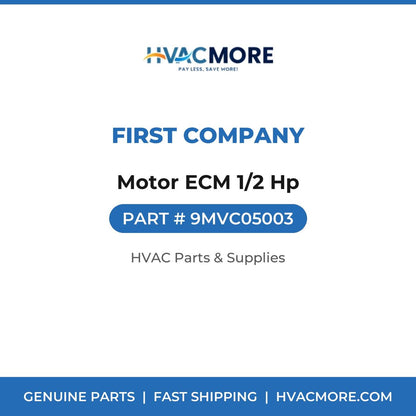 First Company Motor ECM 1/2 Hp 9MVC05003