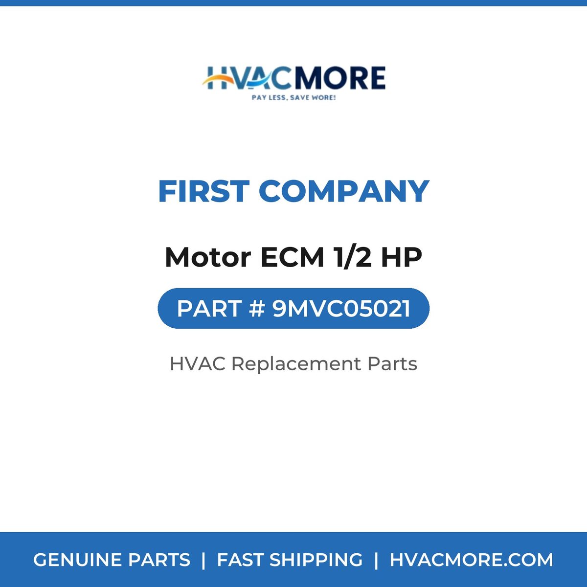 First Company Motor ECM 1/2 HP 9MVC05021