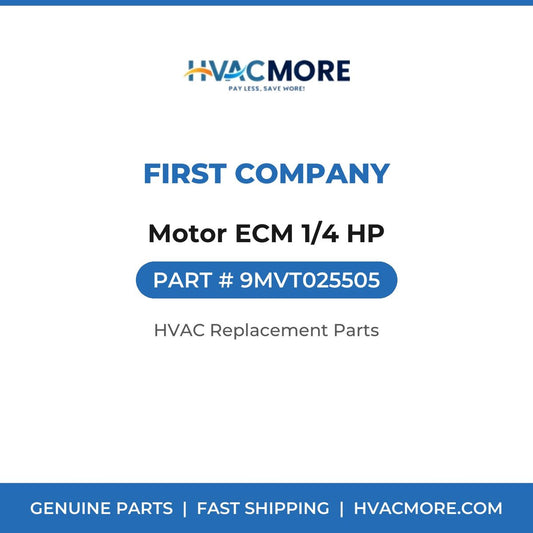 First Company Motor ECM 1/4 HP 9MVT025505