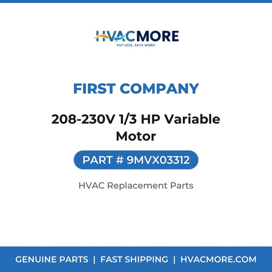 First Company 208-230V 1/3 HP Variable Motor 9MVX03312