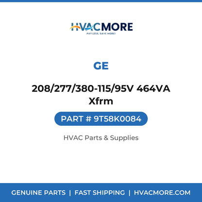 GE 208/277/380-115/95V 464VA Xfrm 9T58K0084