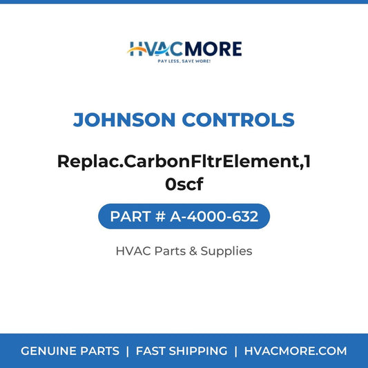 Johnson Controls Replac.CarbonFltrElement,10scf A-4000-632