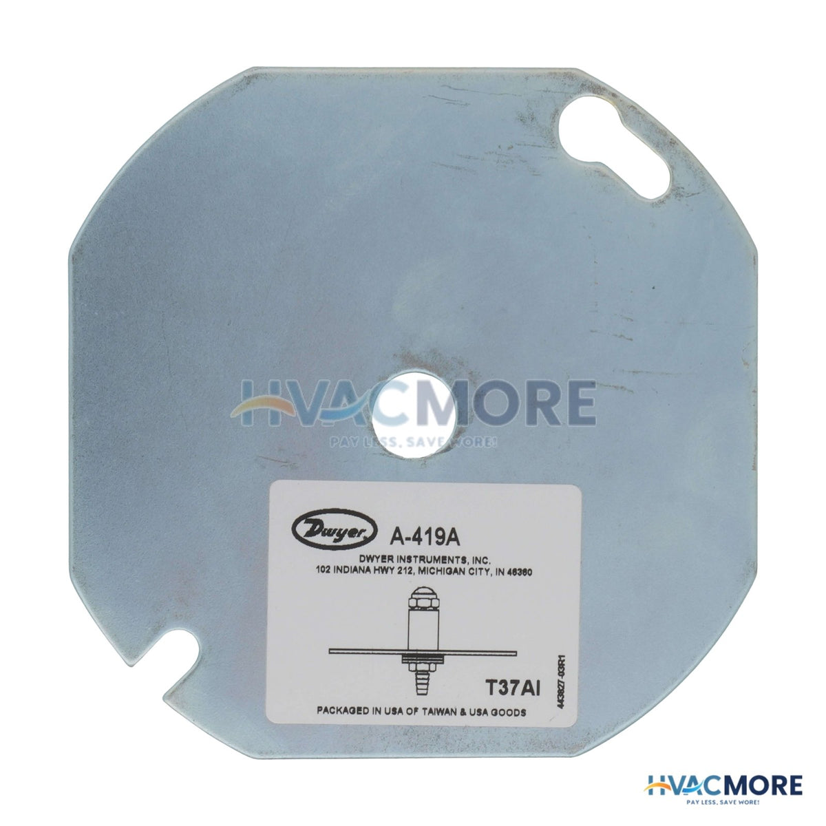 Dwyer Static Pressure Pickup Ceiling Mount A-419A