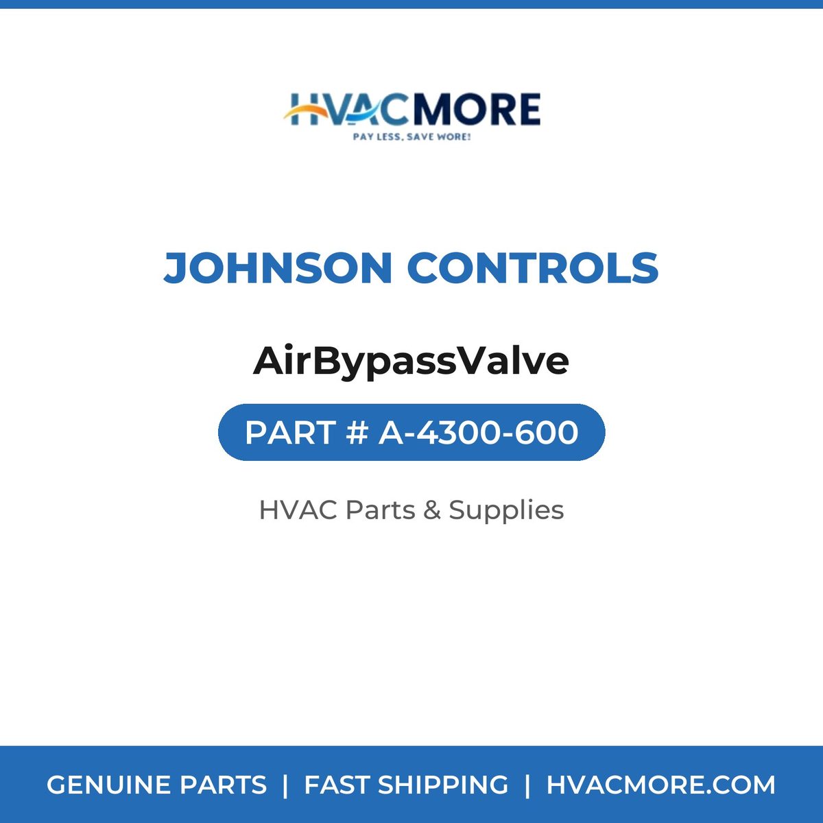 Johnson Controls AirBypassValve A-4300-600