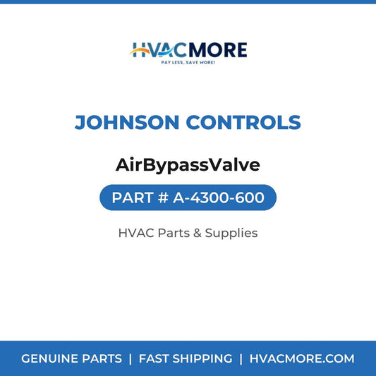 Johnson Controls AirBypassValve A-4300-600