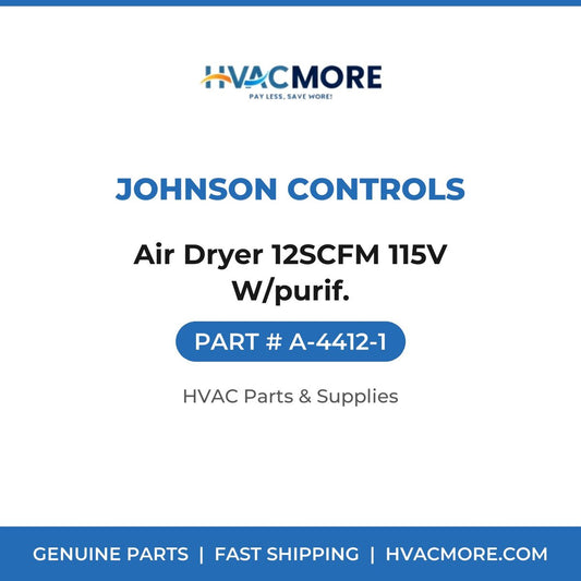 Johnson Controls Air Dryer 12SCFM 115V W/purif. A-4412-1