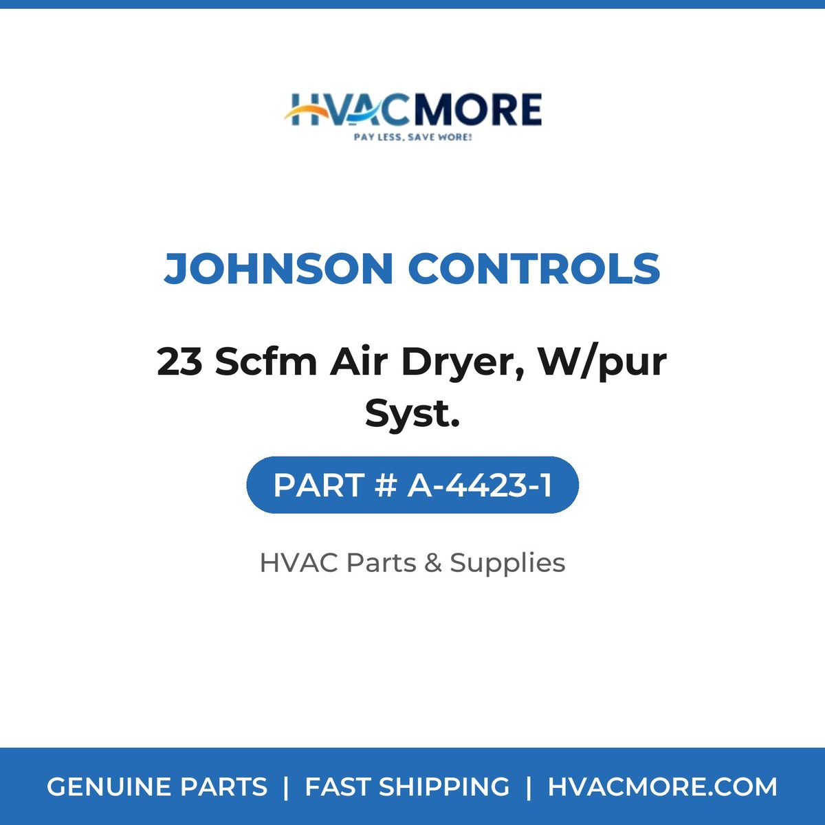 Johnson Controls 23 Scfm Air Dryer, W/pur Syst. A-4423-1