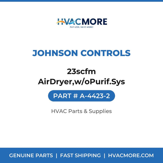 Johnson Controls 23scfm AirDryer,w/oPurif.Sys A-4423-2