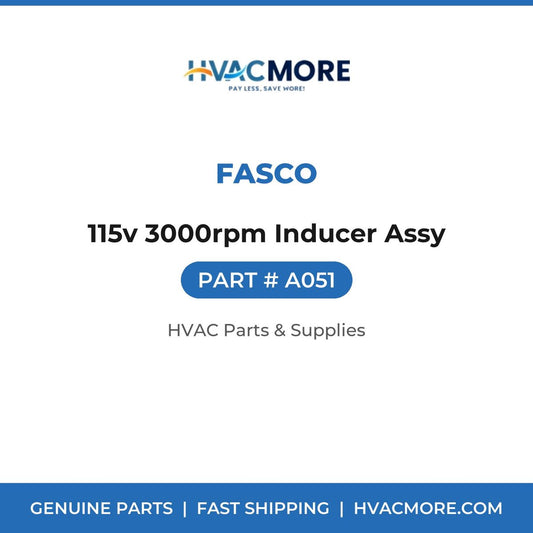 Fasco 115v 3000rpm Inducer Assy A051