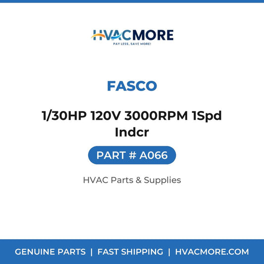 Fasco 1/30HP 120V 3000RPM 1Spd Indcr A066