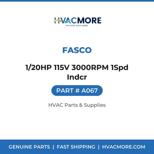 Fasco 1/20HP 115V 3000RPM 1Spd Indcr A067