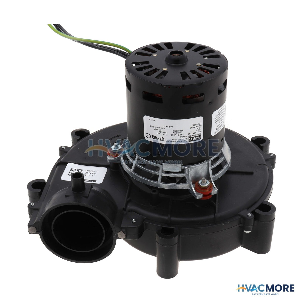 Fasco 1-SPEED 3200 RPM 1/25 HP Coleman Draft Inducer Motor (115V) A088