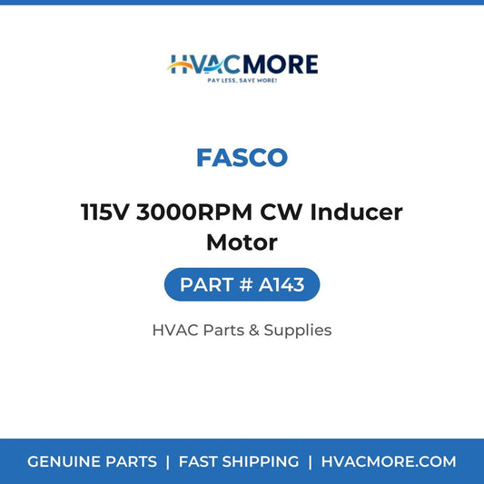 Fasco 115V 3000RPM CW Inducer Motor A143