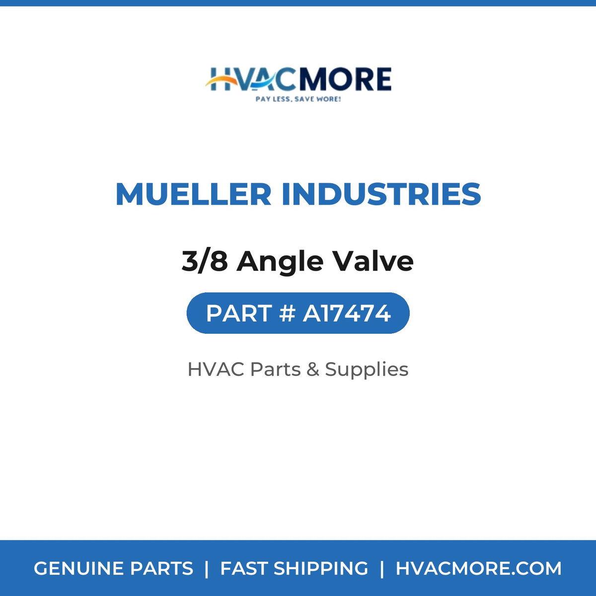 Mueller Industries 3/8 Angle Valve A17474