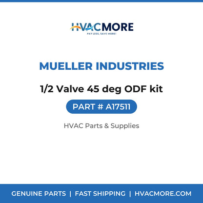 Mueller Industries 1/2 Valve 45 deg ODF kit A17511
