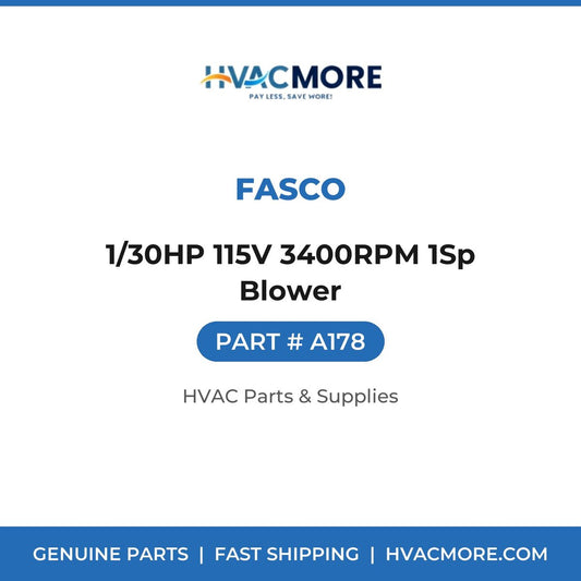 Fasco 1/30HP 115V 3400RPM 1Sp Blower A178