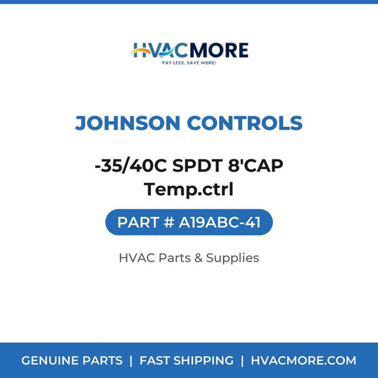 Johnson Controls -35/40C SPDT 8'CAP Temp.ctrl A19ABC-41